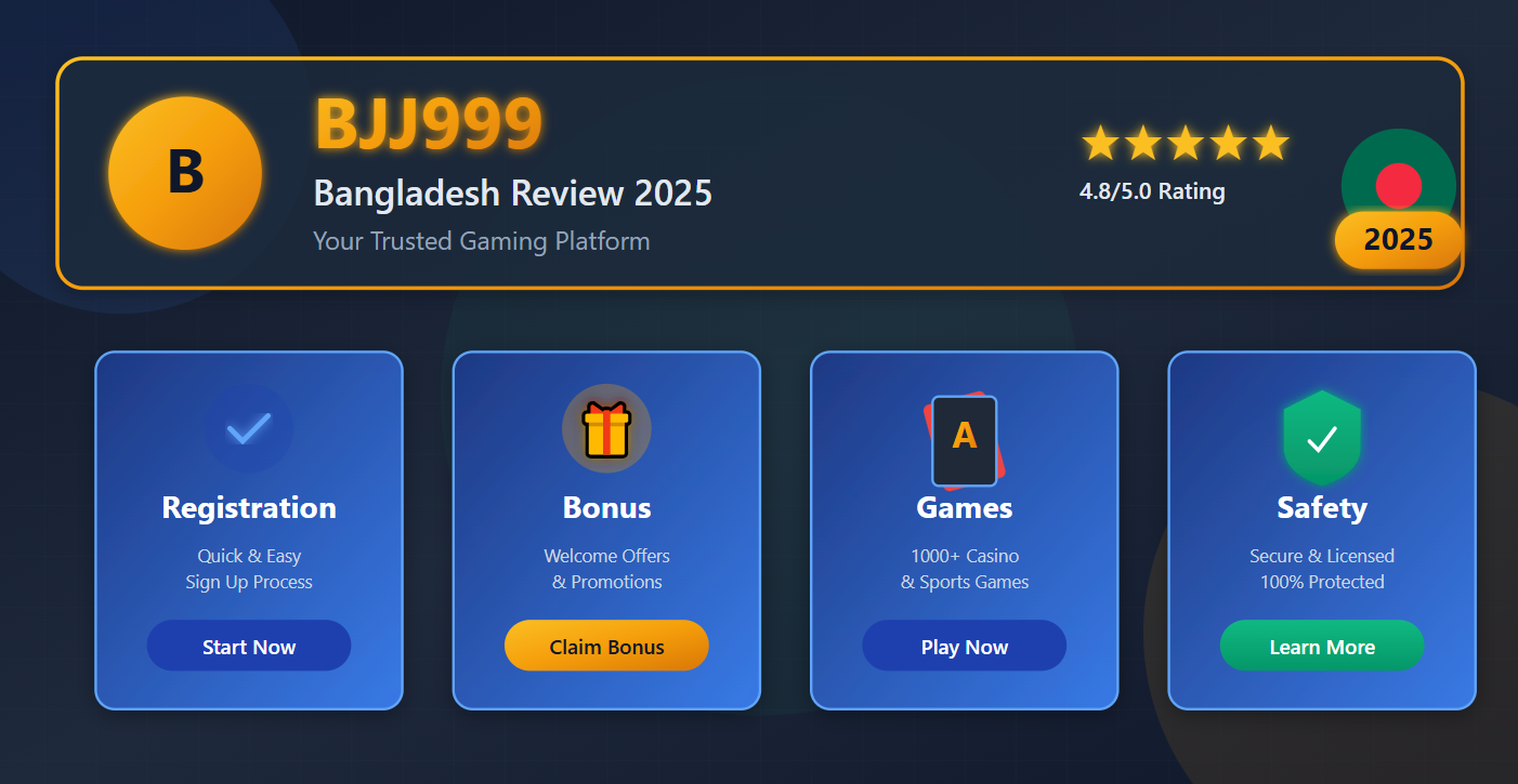 Bjj999 Bangladesh – Registration, Bonus, Games & Safety